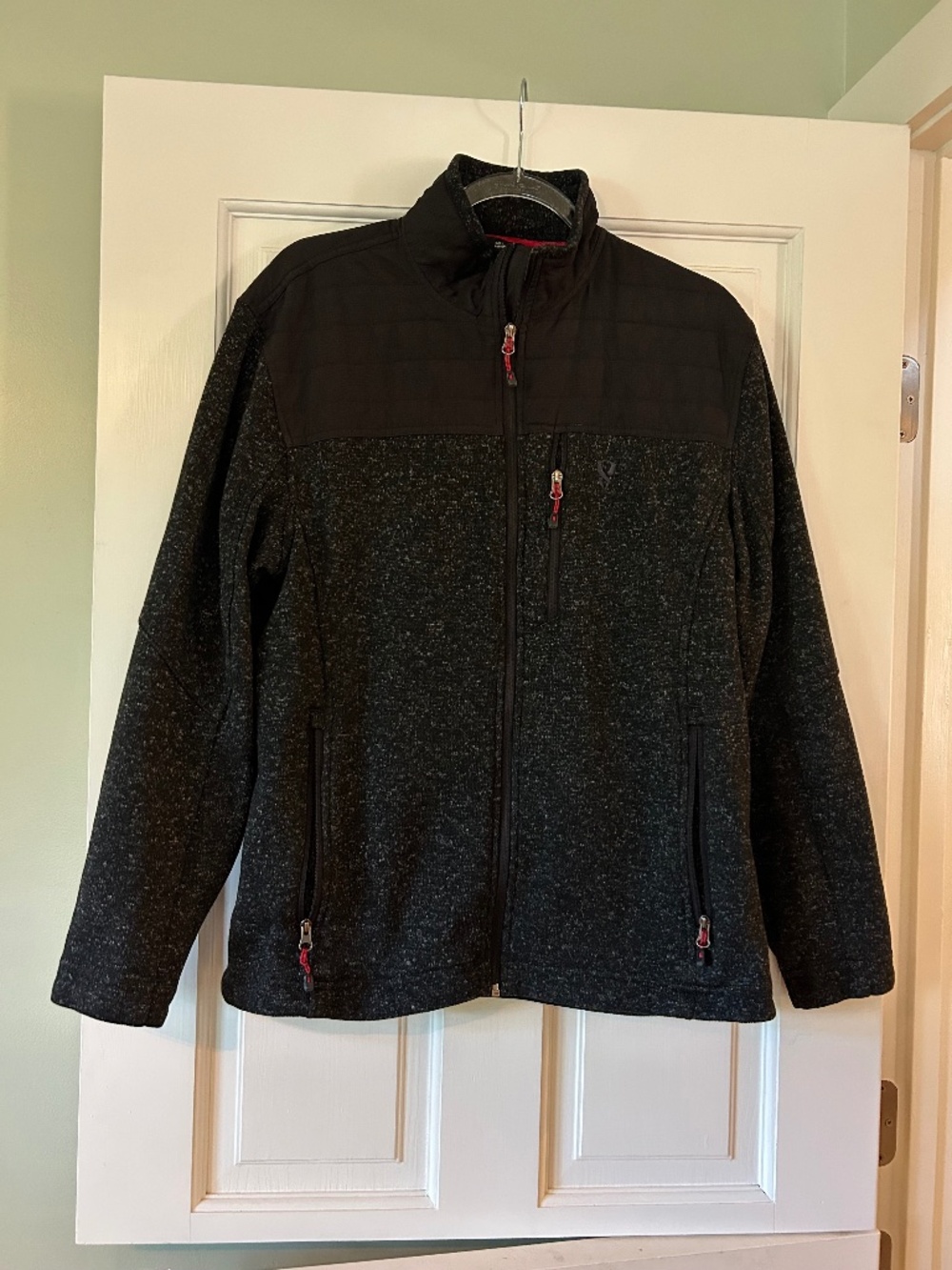STOIC MAN'S LARGE BLACK KNIT/WOVEN JACKET